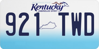 KY license plate 921TWD