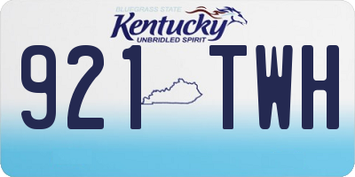 KY license plate 921TWH