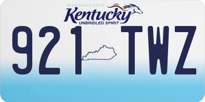 KY license plate 921TWZ