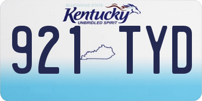 KY license plate 921TYD