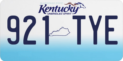 KY license plate 921TYE