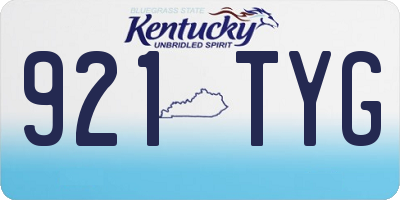 KY license plate 921TYG