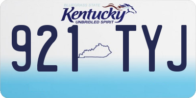 KY license plate 921TYJ