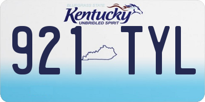 KY license plate 921TYL
