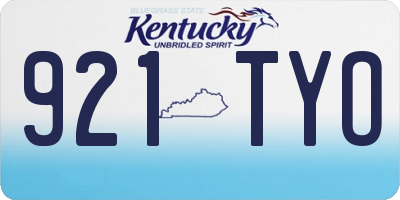 KY license plate 921TYO