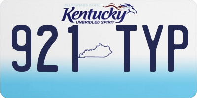 KY license plate 921TYP