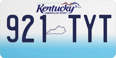 KY license plate 921TYT