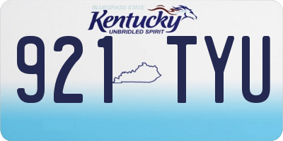KY license plate 921TYU
