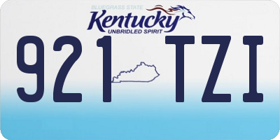 KY license plate 921TZI