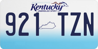 KY license plate 921TZN