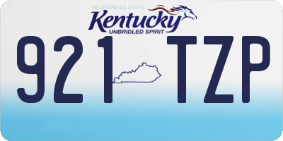 KY license plate 921TZP