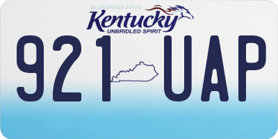 KY license plate 921UAP