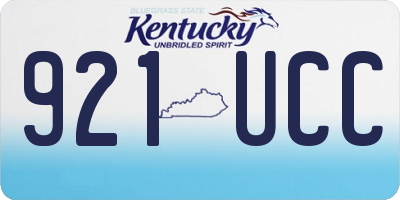 KY license plate 921UCC