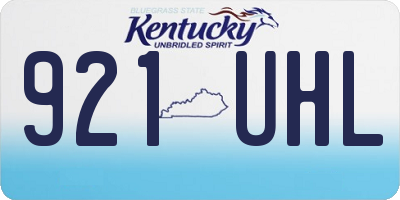KY license plate 921UHL