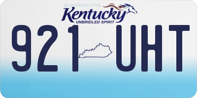 KY license plate 921UHT