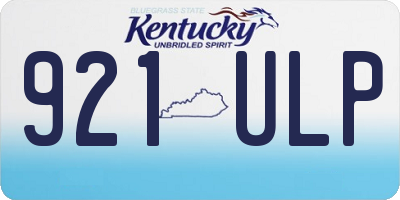 KY license plate 921ULP