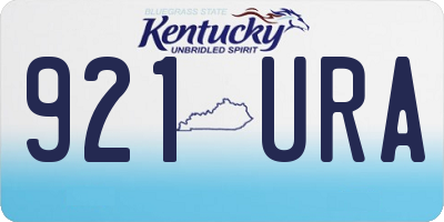 KY license plate 921URA