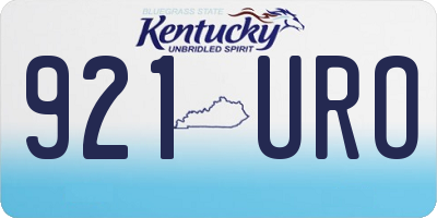 KY license plate 921URO