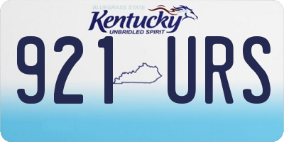 KY license plate 921URS