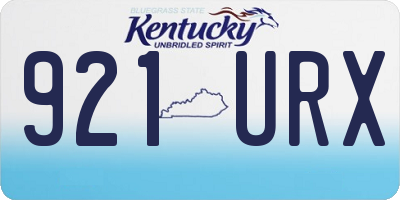 KY license plate 921URX