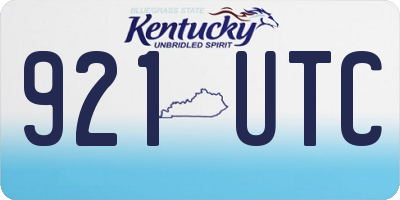 KY license plate 921UTC