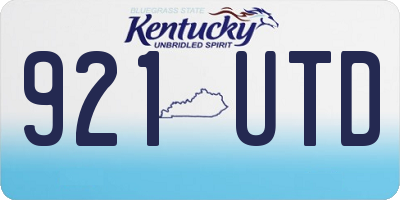 KY license plate 921UTD