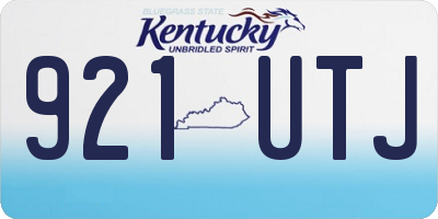 KY license plate 921UTJ