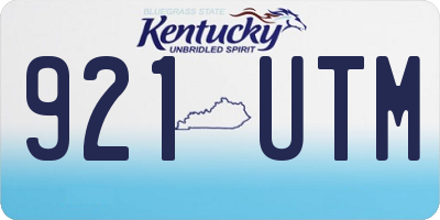 KY license plate 921UTM