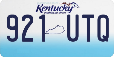 KY license plate 921UTQ