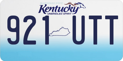 KY license plate 921UTT