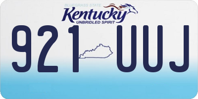 KY license plate 921UUJ