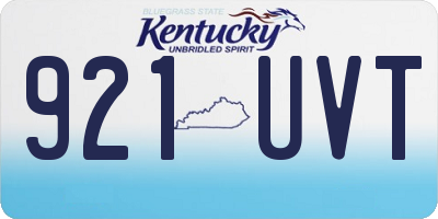 KY license plate 921UVT