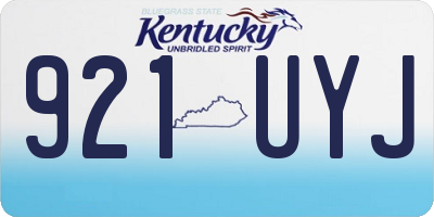 KY license plate 921UYJ