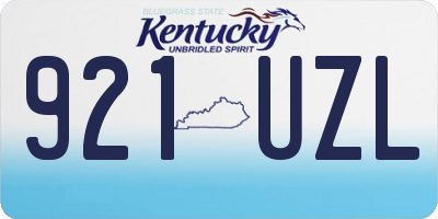 KY license plate 921UZL