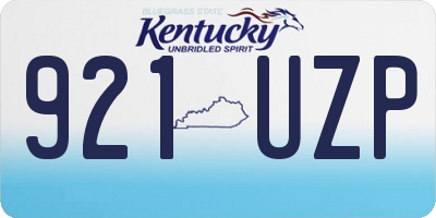 KY license plate 921UZP