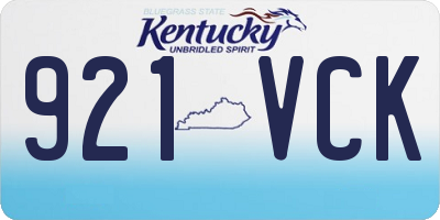 KY license plate 921VCK