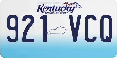 KY license plate 921VCQ