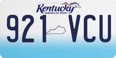 KY license plate 921VCU
