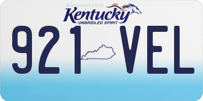 KY license plate 921VEL