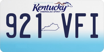 KY license plate 921VFI