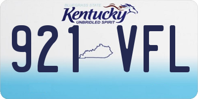KY license plate 921VFL