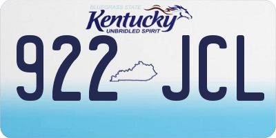 KY license plate 922JCL