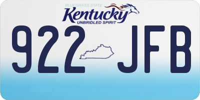 KY license plate 922JFB