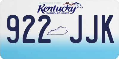 KY license plate 922JJK