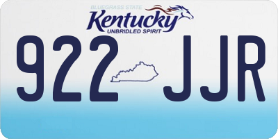 KY license plate 922JJR