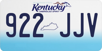 KY license plate 922JJV