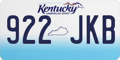 KY license plate 922JKB