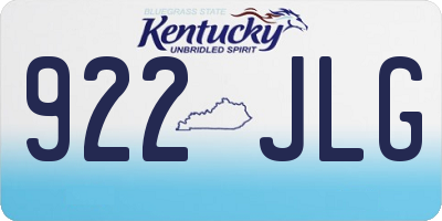 KY license plate 922JLG