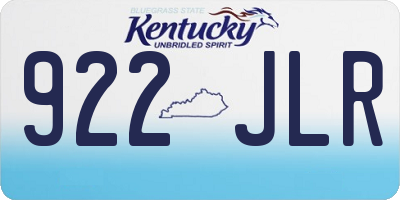 KY license plate 922JLR