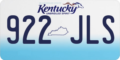 KY license plate 922JLS